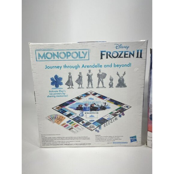 Disney Frozen Monopoly Board Game & Frosted Fishing Snowflake Catching Game - Picture 8 of 12